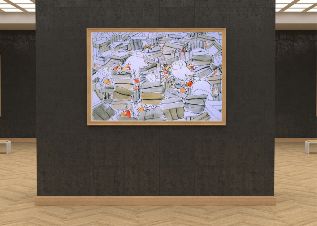 galleria-arte-michelangelo-del-brocco-mikala-opere-contemporanee-pittura-artista-quadro-moderno-tela- oilbar-acrilico-artista-italiano-opera-valore-collezione-collezionisti-mercato-pesce