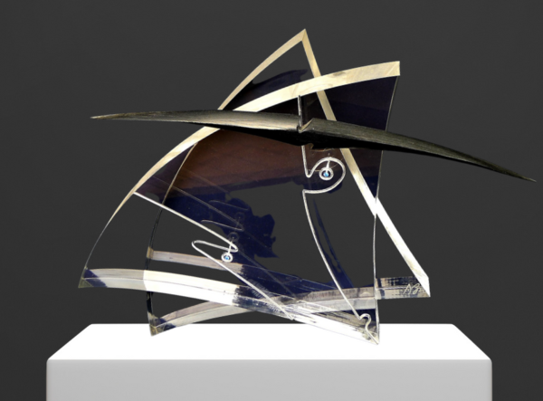 galleria-arte-michelangelo-del-brocco-mikala-opere-contemporanee-scultura-artista-plexiglass-moderno-italiano- opera-valore-collezione-collezionisti-black-horn-corno-nero