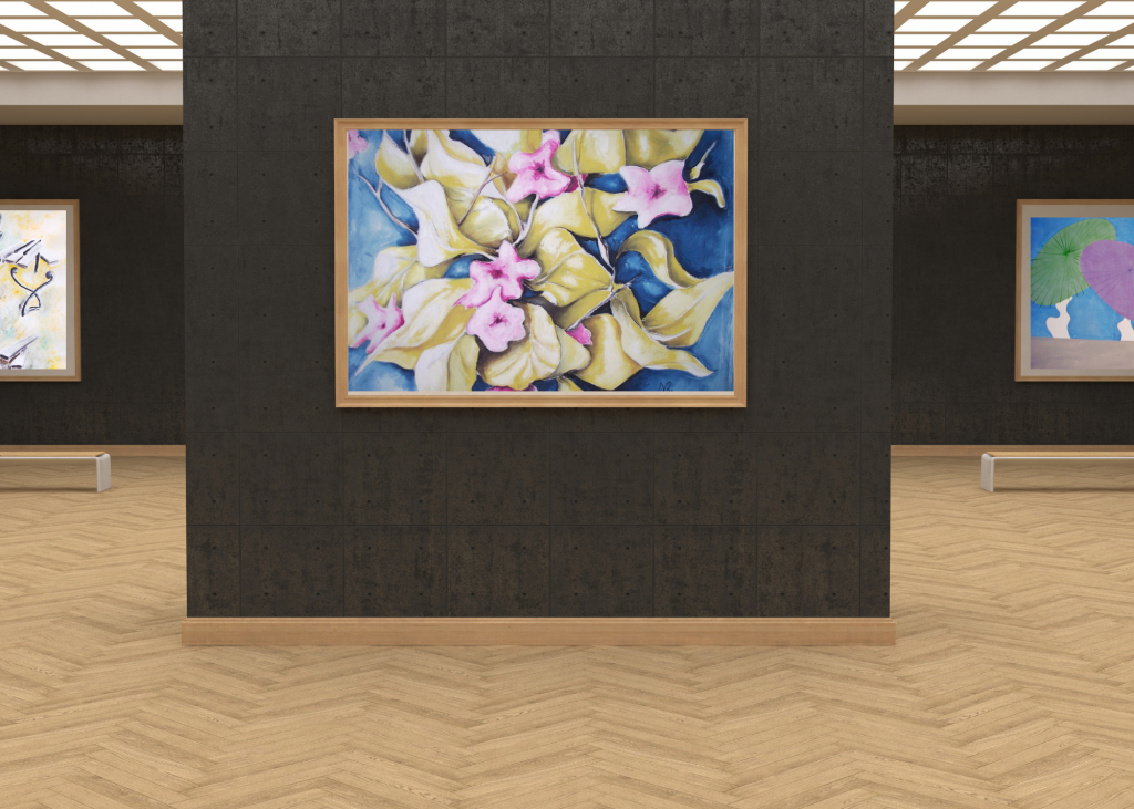galleria-arte-michelangelo-del-brocco-mikala-opere-contemporanee-scultura-pittura-artista-quadro-moderno-tela-olio-acrilico-artista-italiano-quadro-opera-valore-collezione-collezionisti-ravello-fiori-foglie-gialle